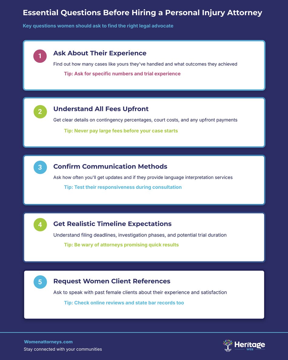 10 Questions Women Should Ask Before Hiring a Personal Injury Attorney